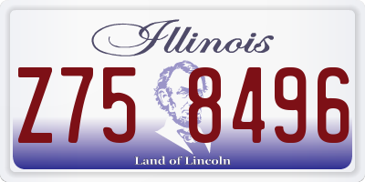 IL license plate Z758496