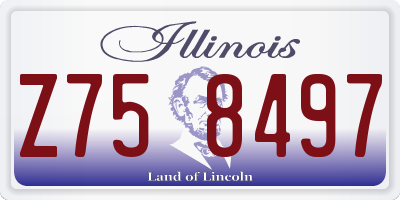 IL license plate Z758497