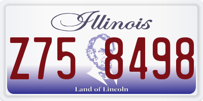 IL license plate Z758498