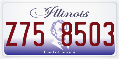 IL license plate Z758503