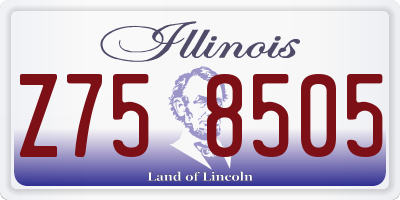 IL license plate Z758505