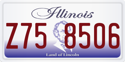IL license plate Z758506