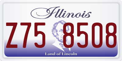 IL license plate Z758508