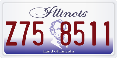 IL license plate Z758511