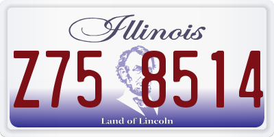 IL license plate Z758514