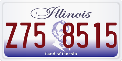 IL license plate Z758515