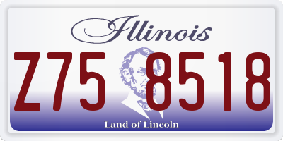 IL license plate Z758518