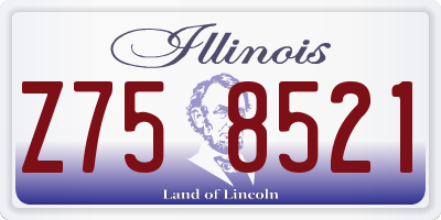 IL license plate Z758521