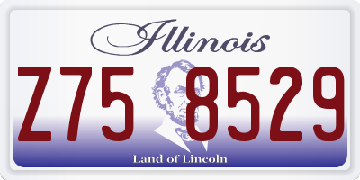 IL license plate Z758529