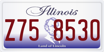 IL license plate Z758530