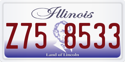 IL license plate Z758533