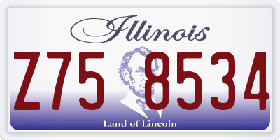 IL license plate Z758534