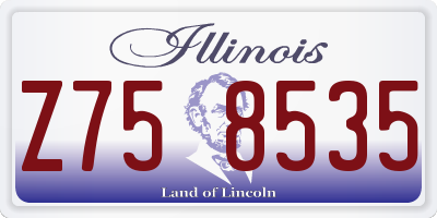 IL license plate Z758535