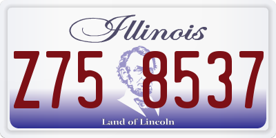 IL license plate Z758537