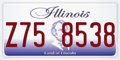 IL license plate Z758538