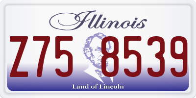 IL license plate Z758539