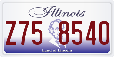 IL license plate Z758540