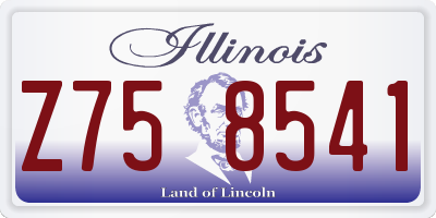 IL license plate Z758541