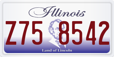 IL license plate Z758542