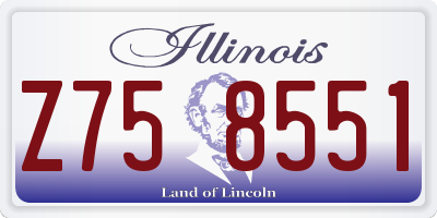 IL license plate Z758551
