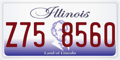 IL license plate Z758560
