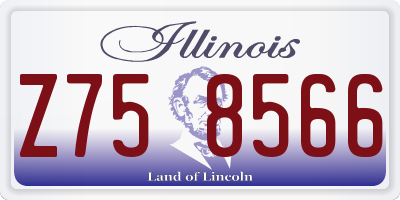 IL license plate Z758566