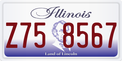 IL license plate Z758567