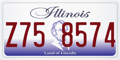 IL license plate Z758574