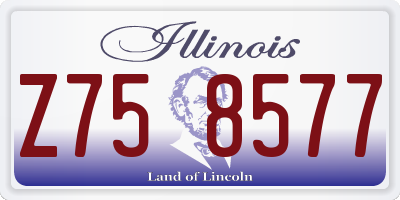 IL license plate Z758577
