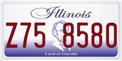 IL license plate Z758580