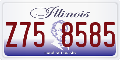 IL license plate Z758585