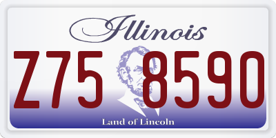 IL license plate Z758590