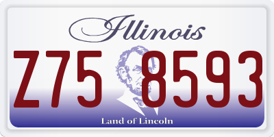 IL license plate Z758593