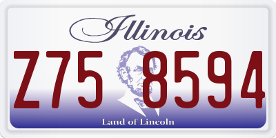 IL license plate Z758594