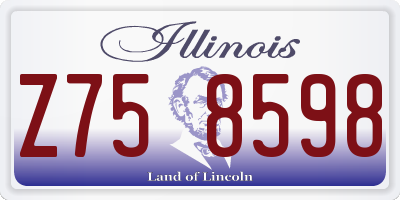 IL license plate Z758598