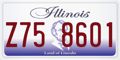 IL license plate Z758601