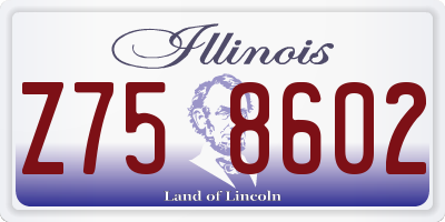IL license plate Z758602