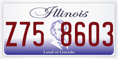 IL license plate Z758603