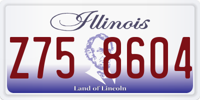 IL license plate Z758604