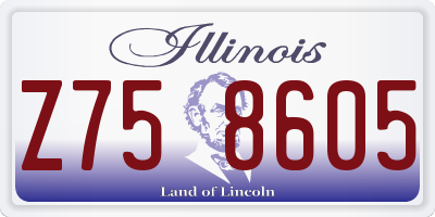 IL license plate Z758605