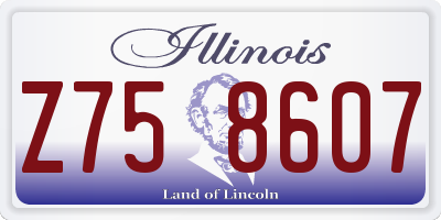 IL license plate Z758607
