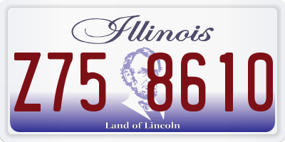 IL license plate Z758610