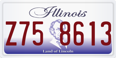 IL license plate Z758613
