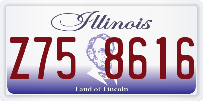IL license plate Z758616