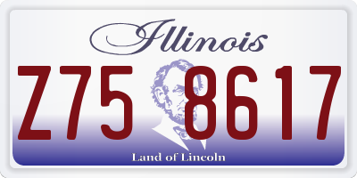 IL license plate Z758617