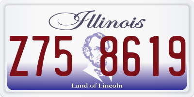 IL license plate Z758619