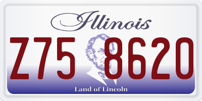 IL license plate Z758620