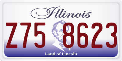 IL license plate Z758623
