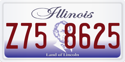 IL license plate Z758625