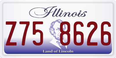 IL license plate Z758626